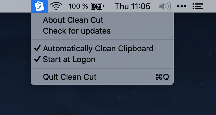 Clean Cut Menu