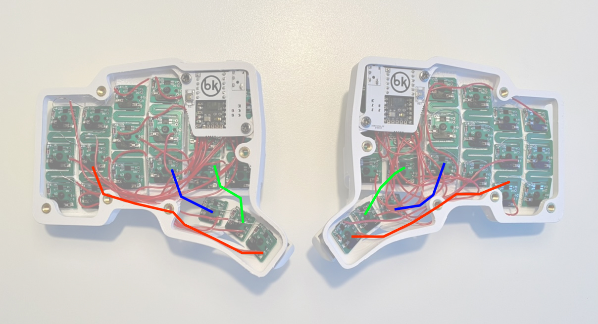 Thumb cluster wiring